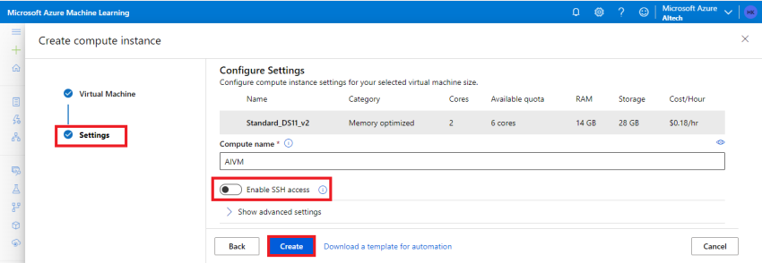 Learn to create the compute resources in the Azure Machine Learning workspace